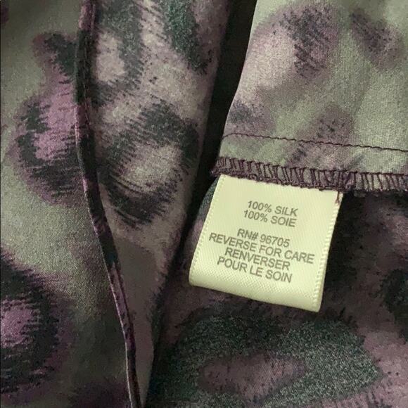 Rebecca Taylor silk leopard print ruffle top - Picture 4 of 4